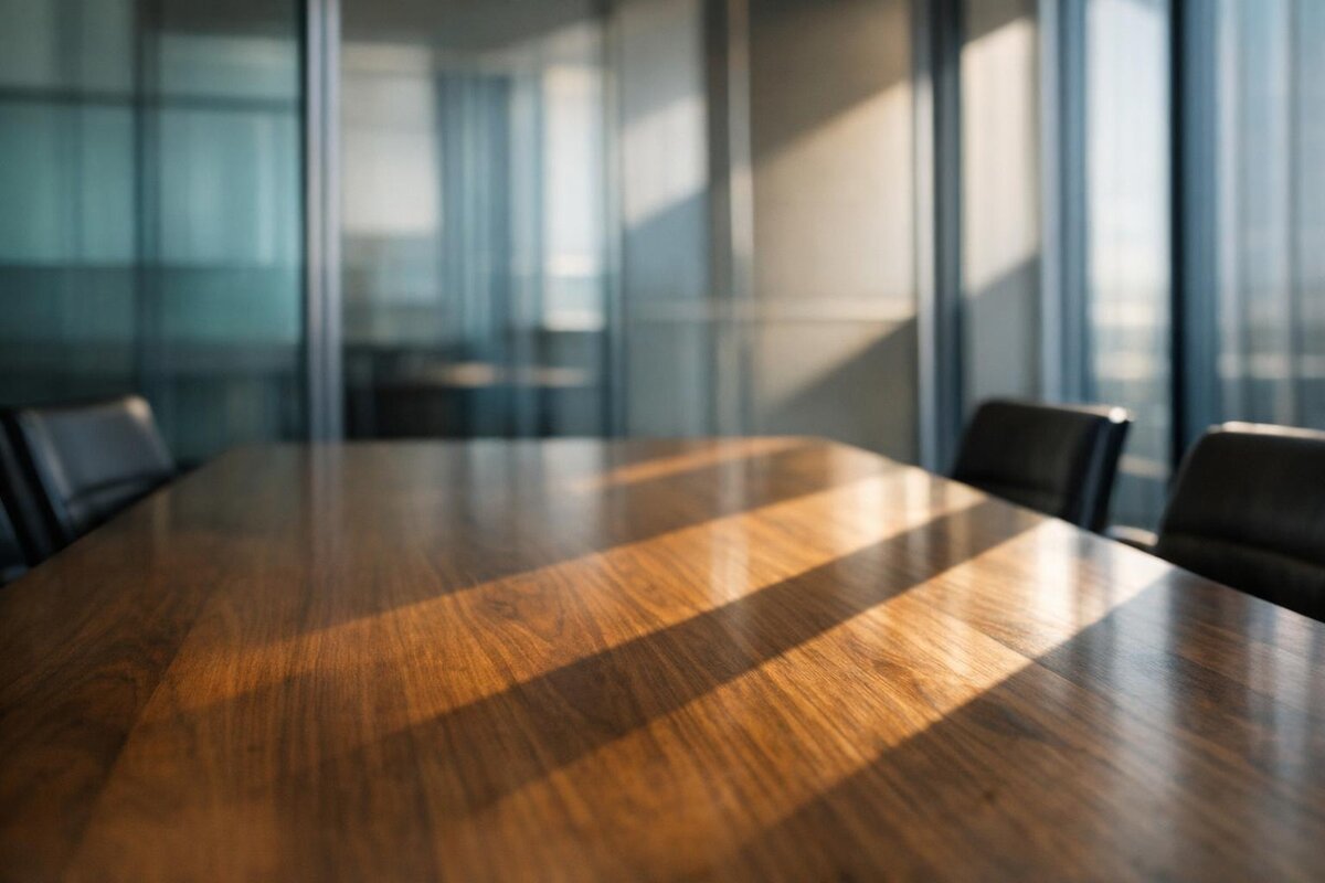 Conference table in a modern office